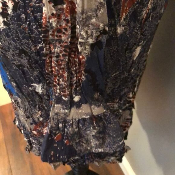 Kaktus Navy Abstract Long-Sleeve Sheath Dress XLarge - Picture 4 of 7